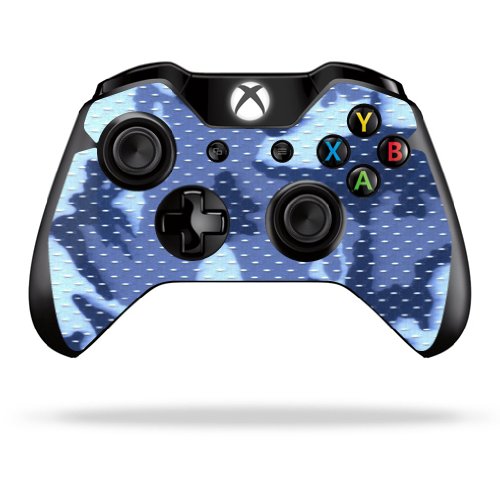 Protective Vinyl Skin Decal Skin Compatible with Microsoft Xbox One/One S Controller wrap Sticker Skins Blue Camo