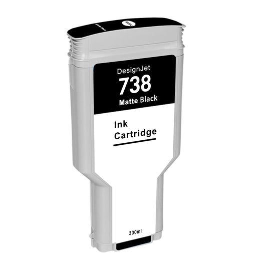 KSUMEI 738 Ink Cartridge HP 738 Black 498N8A Replacement DesignJet T850 DesignJet T950 Plotter Printer 300ml 1-Pack