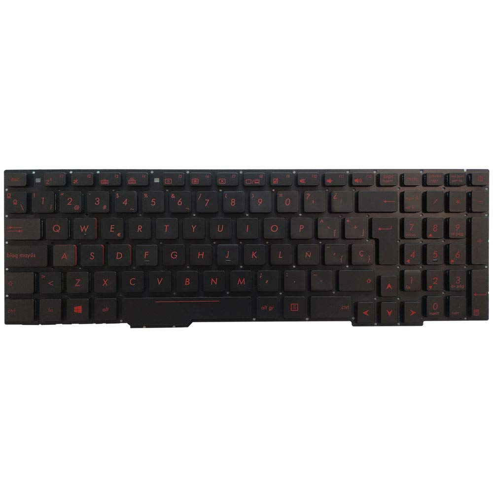 Laptop Replacement Keyboard Fit Asus GL553 GL553V GL553VW ZX553VD ZX53V FX553VD FX53VD FX753VD FZ53V ZX73 Spanish Layout