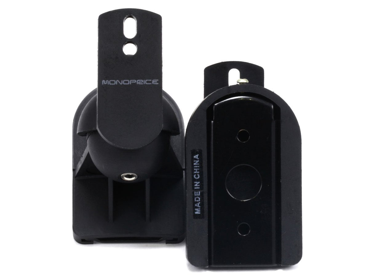 Monoprice Low Profile 7.5 lb. Capacity Speaker Wall Mount Brackets (Pair) Black