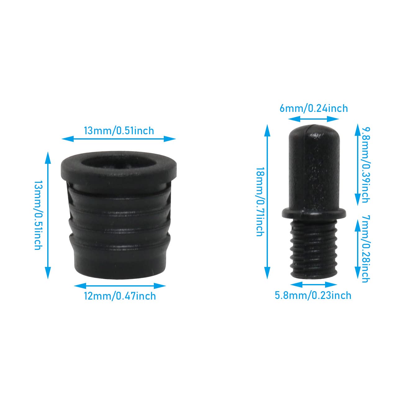WHYHKJ 12 Sets Speaker Grill Guides Speaker Grill Peg DIY Audio Speaker Buckles Plastic Ball Socket Type Grill Guides Peg Kit Speaker Buckles Snap