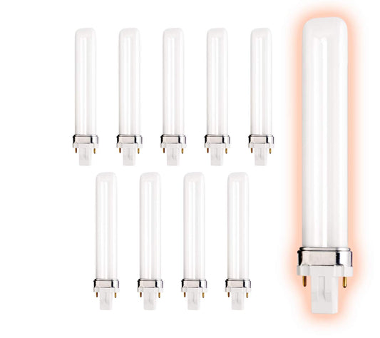 GoodBulb 13 Watt CFL Light Bulbs, 2 Pin GX23 Base 5000K Daylight, 13W High Output 800 Lumens, Single Tube Compact Fluorescent Light Bulbs Plug-in, Car