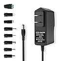 5V 2A 10W DC Power Supply Adapter, AC 100-240V 50-60Hz to 5 Volt 2 Amp 1.5A 1A Transformer, DC 5V Power Cord with 5.5 x 2.5mm Barrel & USB C for TV…