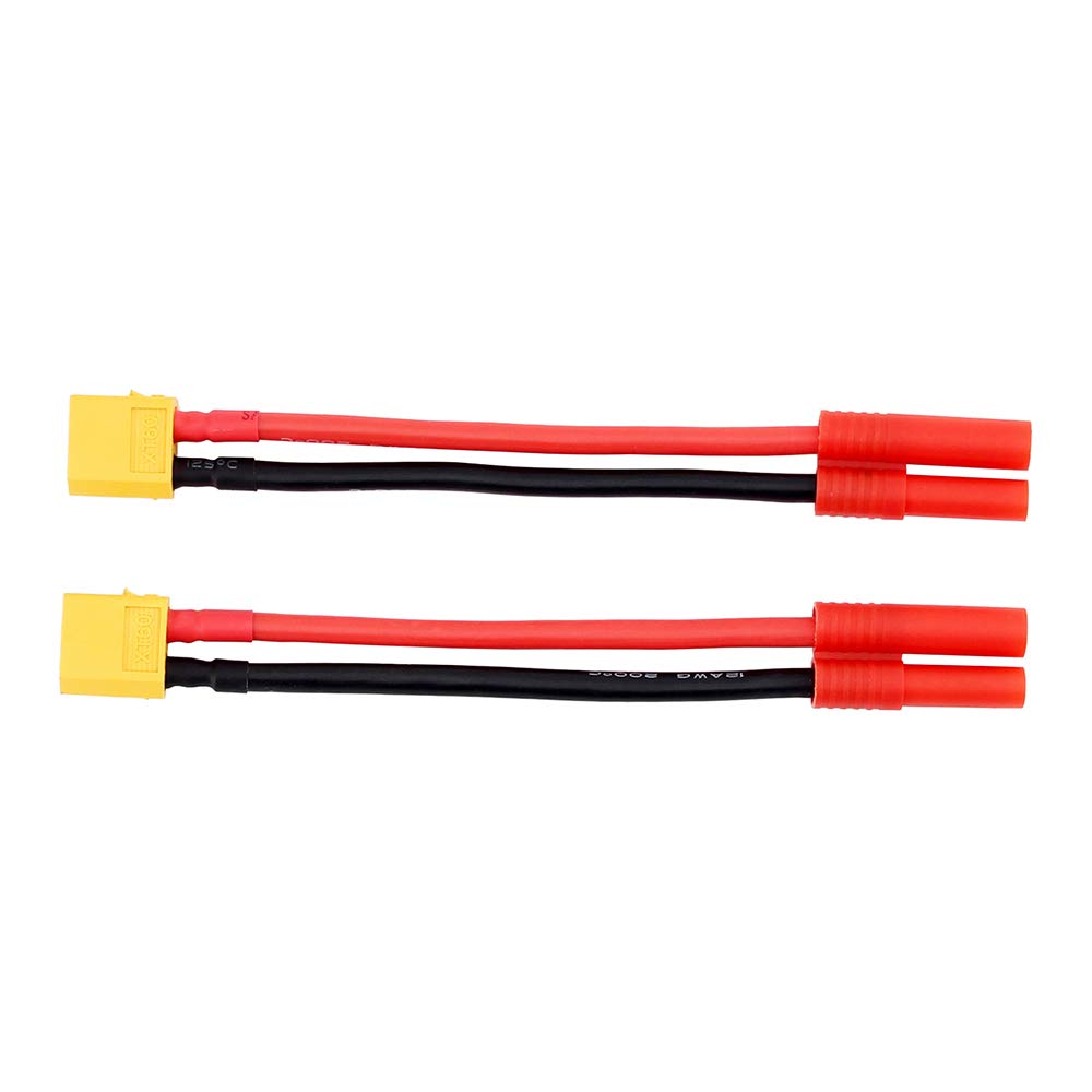 OliRC 2pcs XT60 Male to HXT 4MM Banana Connector/Adapter 12 Gauge Wire 4inch fits for Turnigy(C72-2)