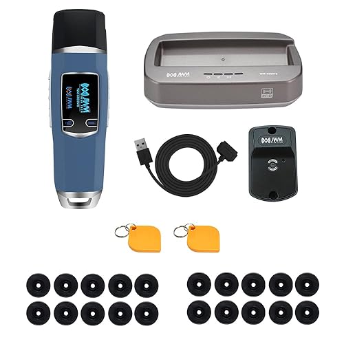 JWM Long Range RFID Guard Tour System, Security Patrol Wand with 30m Reading Distance, Built-in Flashlight and Thermometer, Free Standalone and Cloud
