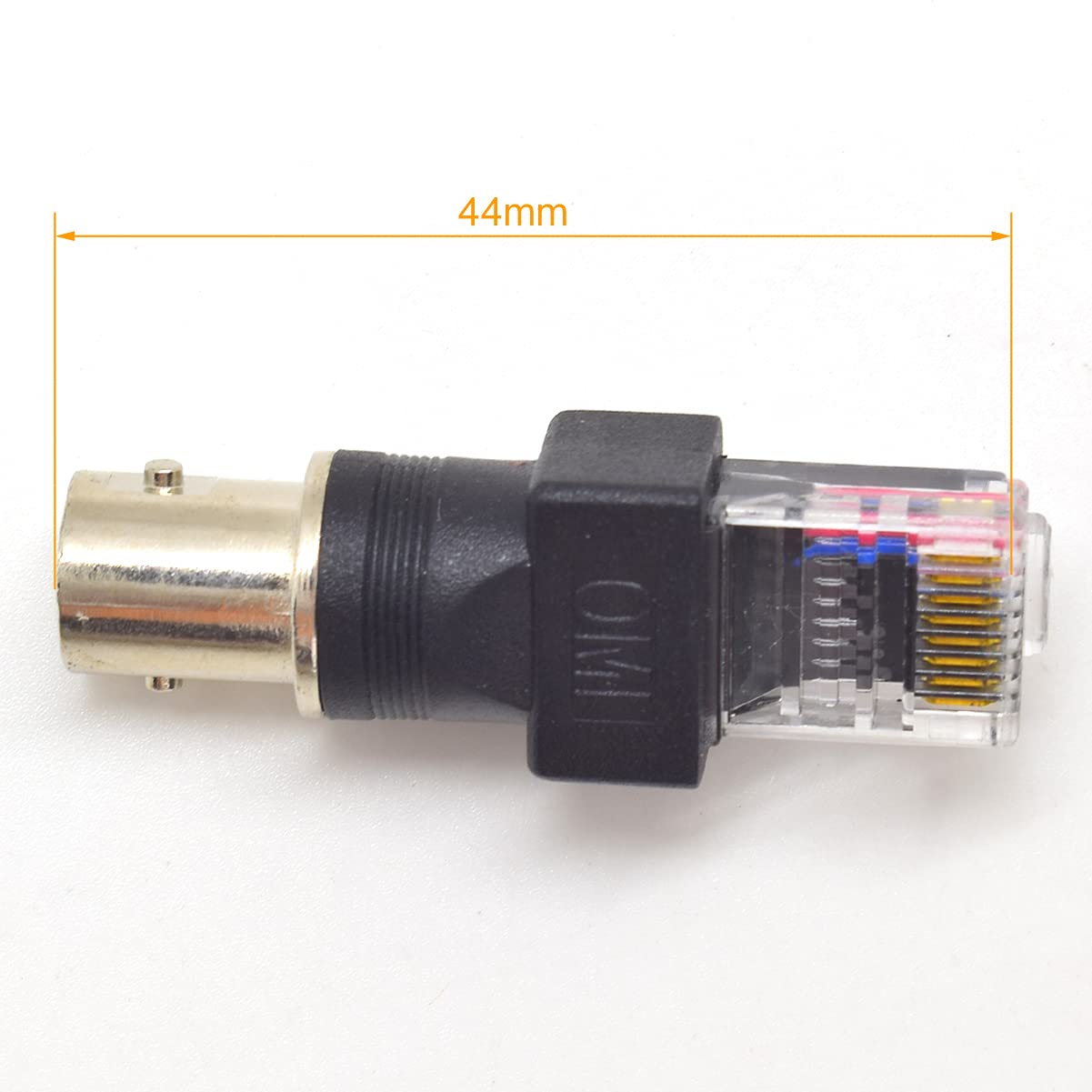 N//C 2pcs BNC Female to RJ45 Male Adapter Coaxial Barrel Coupler Connector