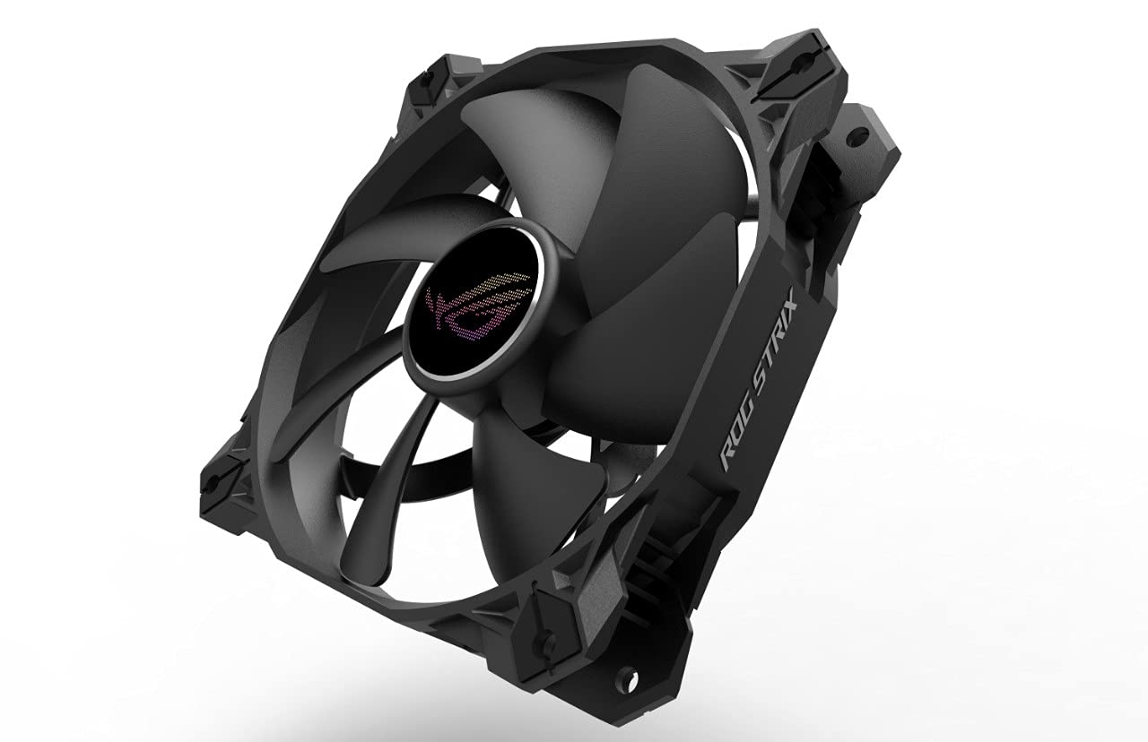 ASUS ROG Strix XF120 Whisper-Quiet, 4-pin PWM Fan for PC Cases, Radiators or CPU Cooling (120mm, up to 400,000 Hours lifespan, Magnetic-Levitation