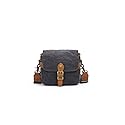 peacechaos Vintage Canvas DSLR/SLR Camera Bag - Thick Protective Case for Camera and Lens - Water Resistant - Sling Shoulder Bag for Photography