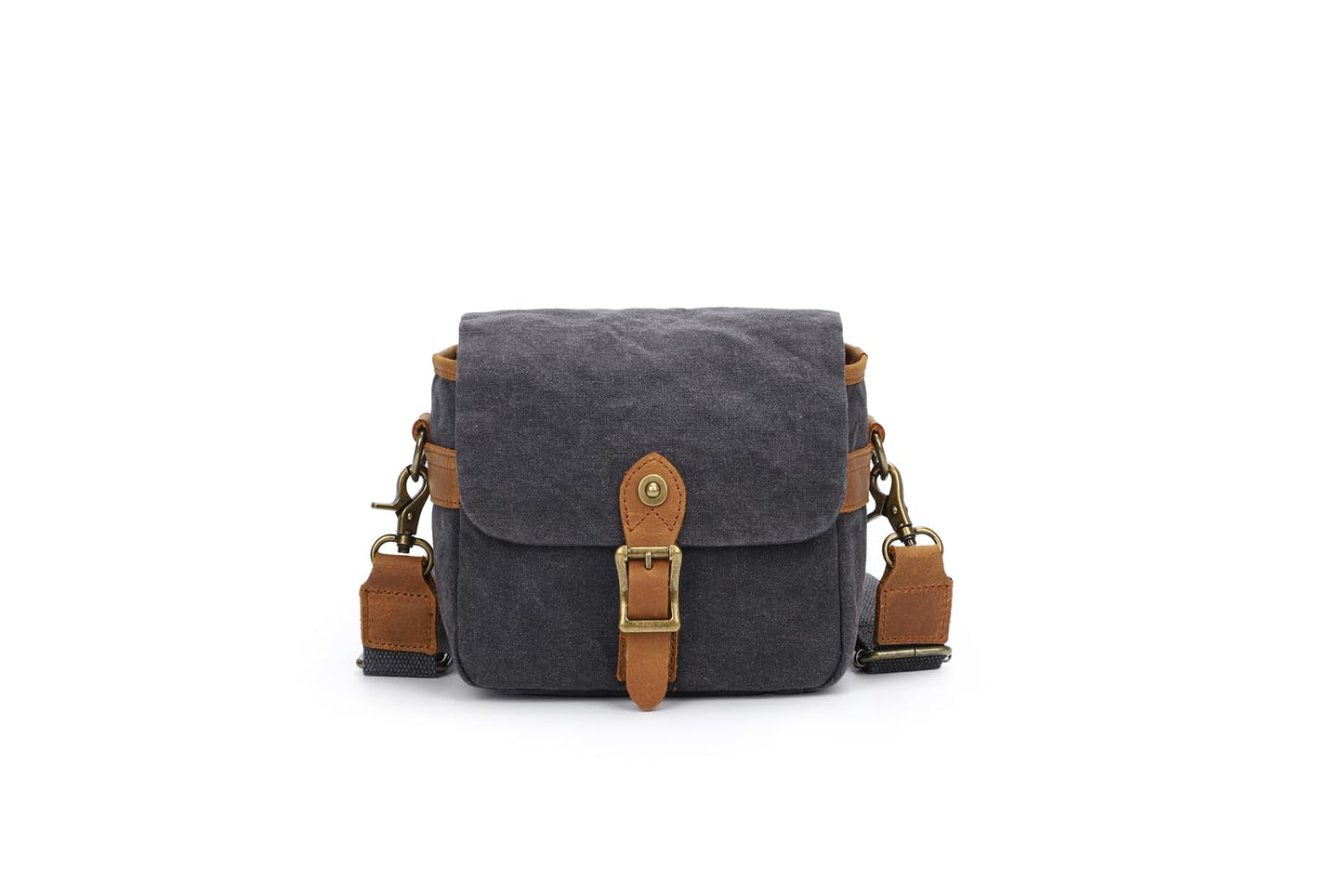 peacechaos Vintage Canvas DSLR/SLR Camera Bag - Thick Protective Case for Camera and Lens - Water Resistant - Sling Shoulder Bag for Photography