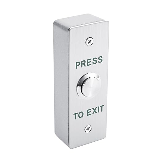 Push to Exit Button for Door Access Control Waterproof Stainless Steel Shell with Back Mounted Box 4 Contact Output