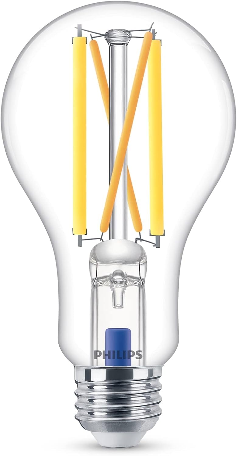 PHILIPS LED 100W A21 2-Pack Ultra Definition Daylight (5000K) 1600 Lumen (13.5W = 100W) Dimmable Frosted Flicker-Free Light Bulbs