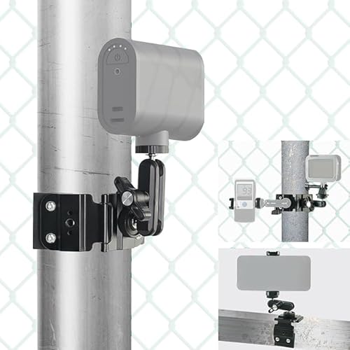 FIFIELD Magnetic Fence Mount Compatible with Mevo Start Pocket3 GoPro Insta360 DJI, Dual Ball Head Mount, Compatible with iPhone Mevo, Live Streaming