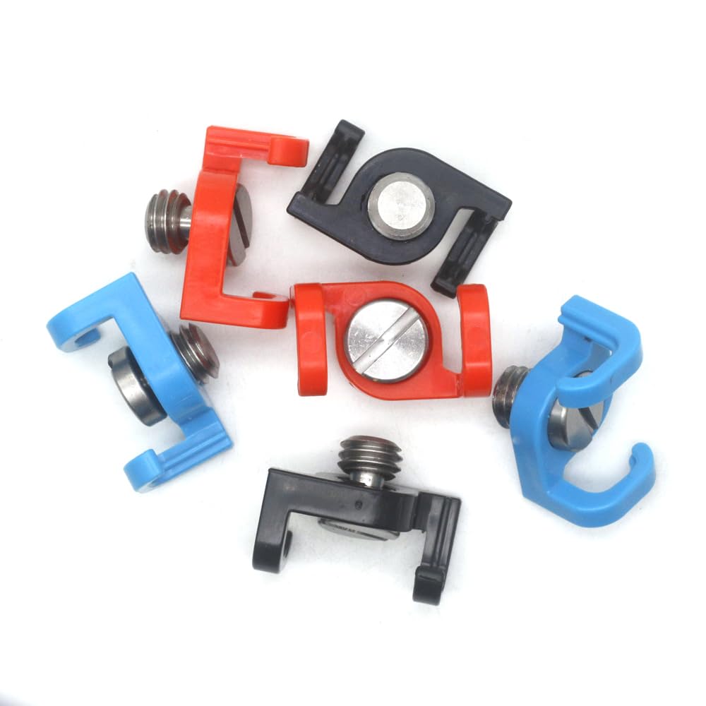 SZJELEN Cable Clamp Wire Clip with 3/8 Screw ARRI RED Camera Power Cable Clamp for Fixed Camera Cable (A red one)