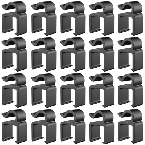 ThtRht 20 Pack Mic Cable Clips Microphone Cable Clip Mic Boompole Clips Wire Holder Organizer for Wired Microphone Arm Stand Vocal Dynamic Microphones