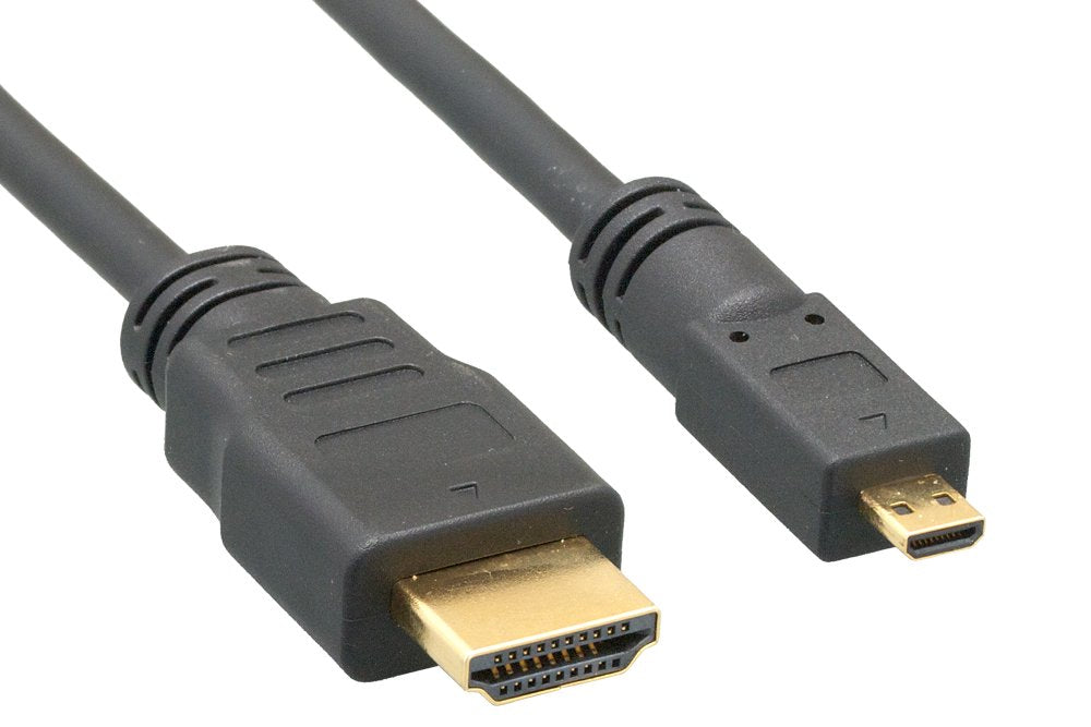 Cablelera Micro HDMI to HDMI 34AWG 2' Black Color (ZC95B1MM-02)