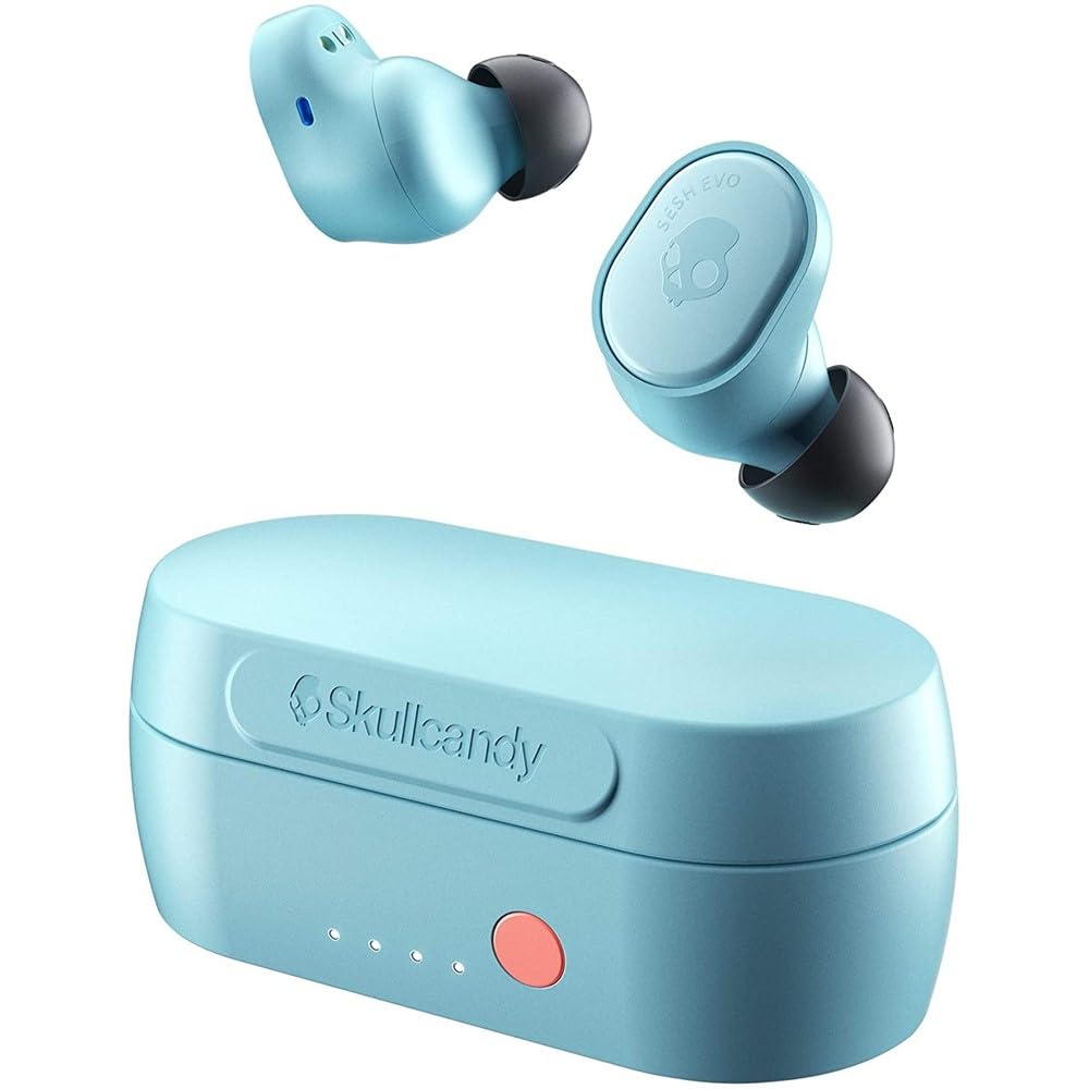 Skullcandy Sesh Evo True Wireless In-Ear Earbud - Bleached Blue (Renewed)