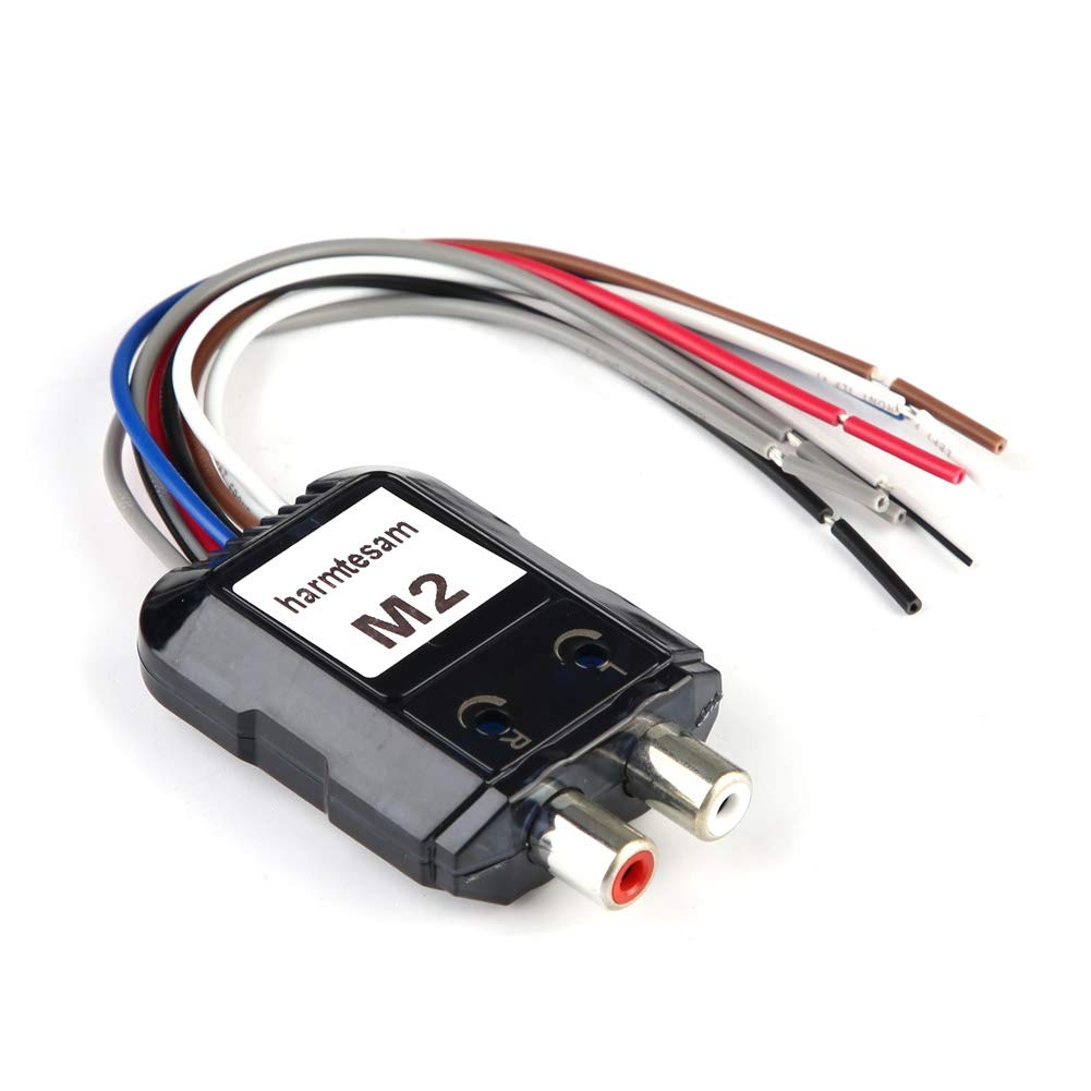 High to Low o Converter,Car Stereo Subwoofer 2 Channel High to Low o Converter with Power Amplifier Control Wire