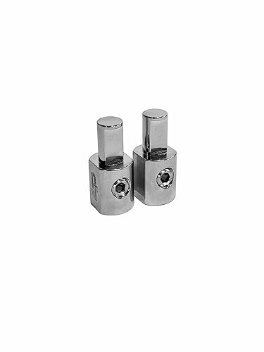 Droppin HZ Car Audio Pair of 1/0 0 Gauge to 1/0 0 Gauge Amp Input Reducers - Heavy Duty Aluminum Material for Reliable Audio Connections - Compact