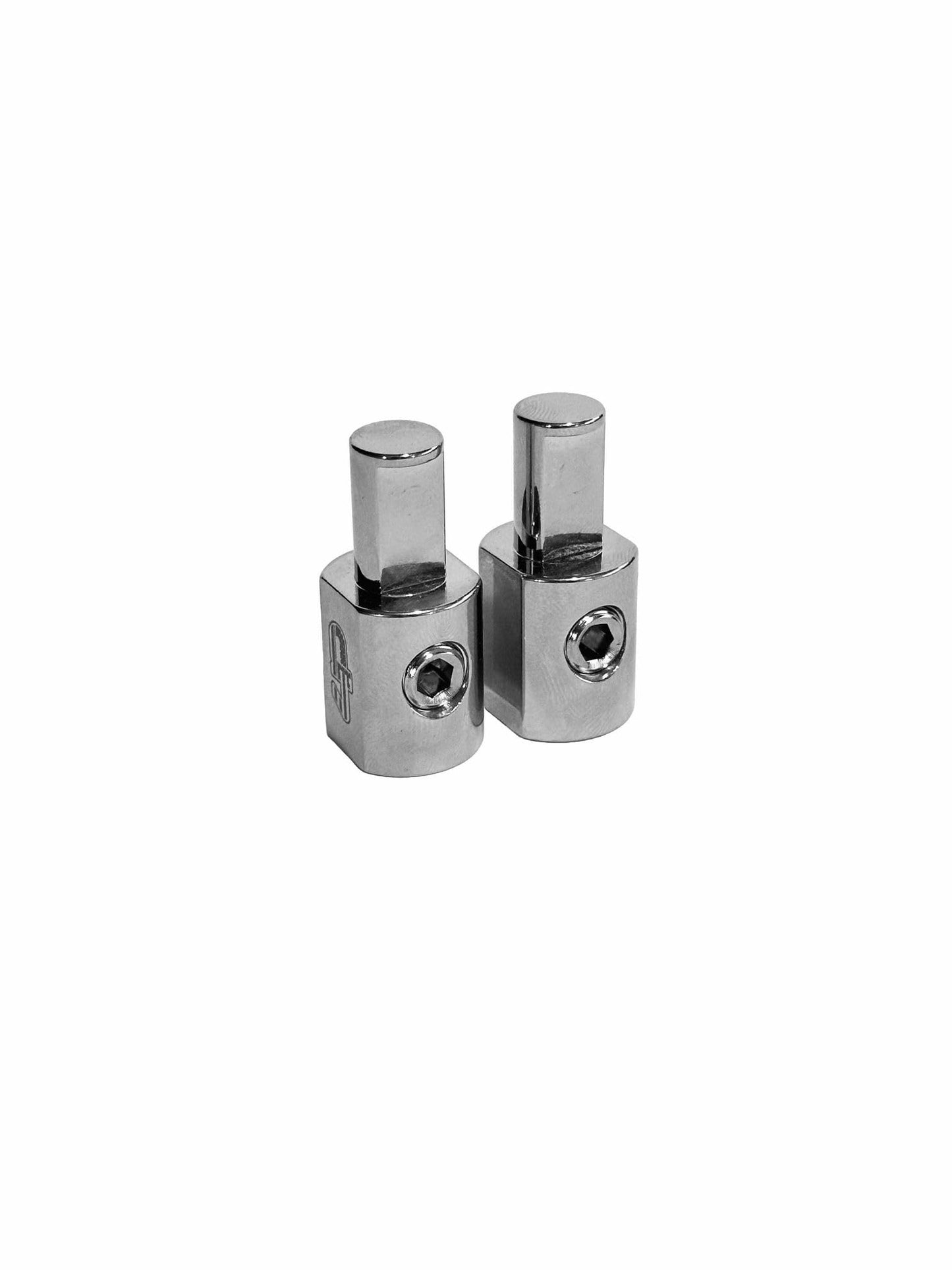 Droppin HZ Car Audio Pair of 1/0 0 Gauge to 1/0 0 Gauge Amp Input Reducers - Heavy Duty Aluminum Material for Reliable Audio Connections - Compact