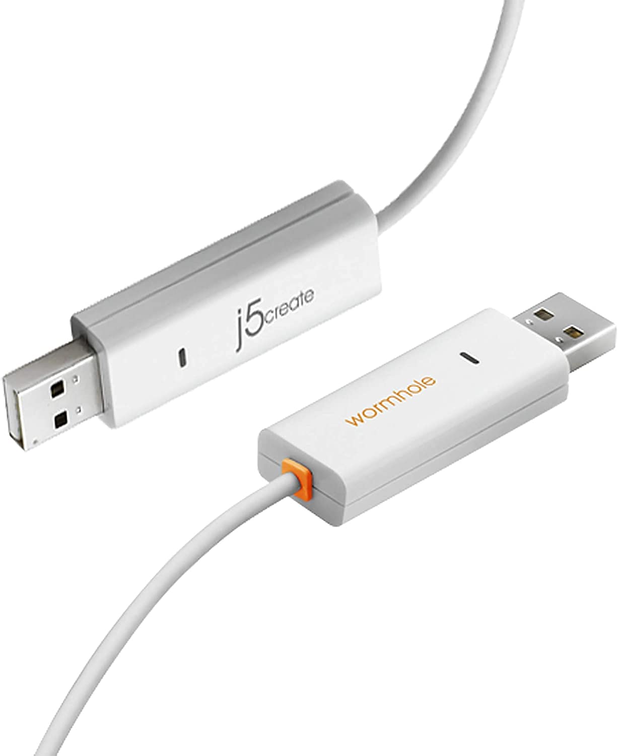j5create Wormhole Switch USB Transfer Adapter: Seamlessly Share Files, Keyboard, and Mouse Between Win/Mac, Win/Win, and Mac/Mac (JUC400)
