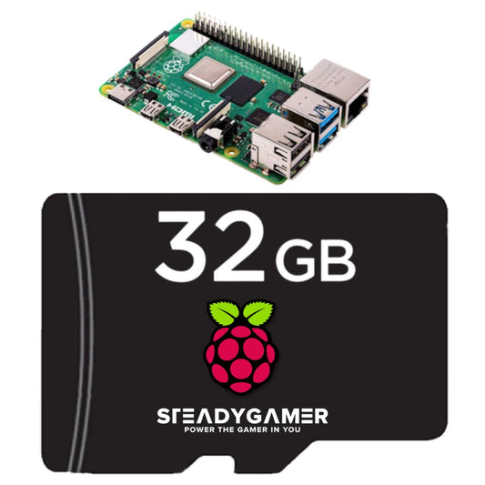 STEADYGAMER - 32GB Raspberry Pi Preloaded Pi OS Micro SD Card | 5, 400, 4, 3B+, 3A+, 3B, 2, Zero | Compatible with All Pi Models | Desktop (32GB)