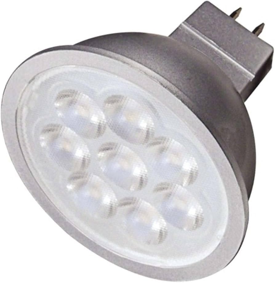 Satco S9495 LED Light Bulbs, 6.5W MR16, 40 Degree Beam, 2700K Warm White, 12 Volt, Dimmable (Pack of 6)