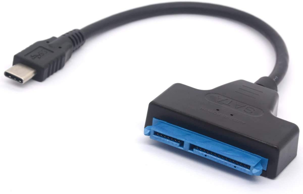 PIIHUSW USB C to SATA Adapter - Type C to SATA III Hard Drive Cable for 2.5" HDD SSD 7+15 Pin Thunderbolt 3 Converter