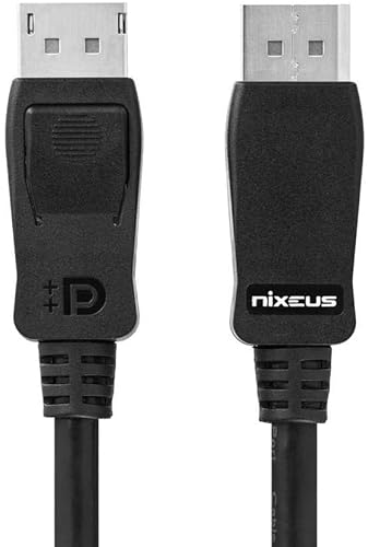 Nixeus VESA Certified DisplayPort 1.4 HBR3 Cable (6 ft) - Supports HDR Gaming Monitors, FreeSync, G-Sync, Adaptive Sync, 4K 144Hz, 8K 60Hz and up