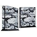 MightySkins Skin Compatible with Sony PS4 Console - Gray Camouflage | Protective, Durable, and Unique Vinyl Decal wrap Cover | Easy to Apply, Remove