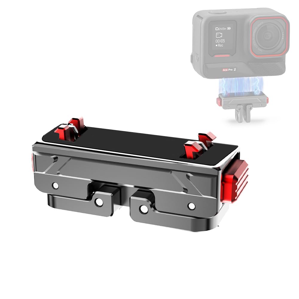 X5 Quick Release Magnetic Base for Insta 360 Ace Pro 2/Ace Pro/Ace Camera, Aluminum Alloy Expansion Adapter mount for Insta360 X5/X4 Air, with 1/4"
