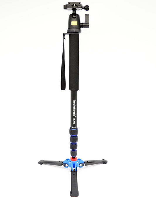 koolehaoda Camera Aluminum Monopod with Three Feet Stand Support Base & K-09 Ballhead for Camera. Extended Max Height: 69-inch.