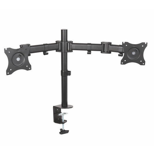 Kantek Dual Monitor Arm, Stand Mounts 2 Screens up tp 27", 2 Articulating Adjustable Arms Hold 18lbs, Desk and Grommet Mount, Cable Management, VESA
