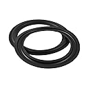 8" Speaker Edge Repair Kit, 2Pcs 8inch Perforated Foam Surround Rings Replacement Parts for Subwoofer Speaker Repair or DIY (Black)
