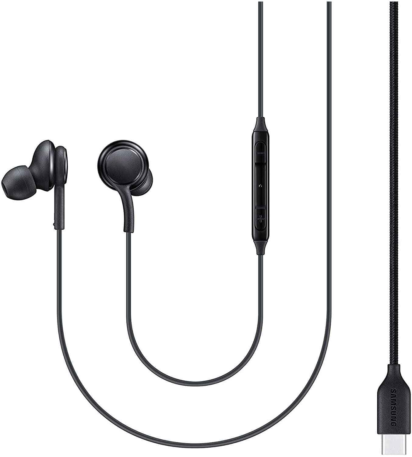 UrbanX 2021 Earbuds - AKG Designed, Braided Cable with Mic & Volume Remote, Type-C Connector for Galaxy Tab S7 & S7+