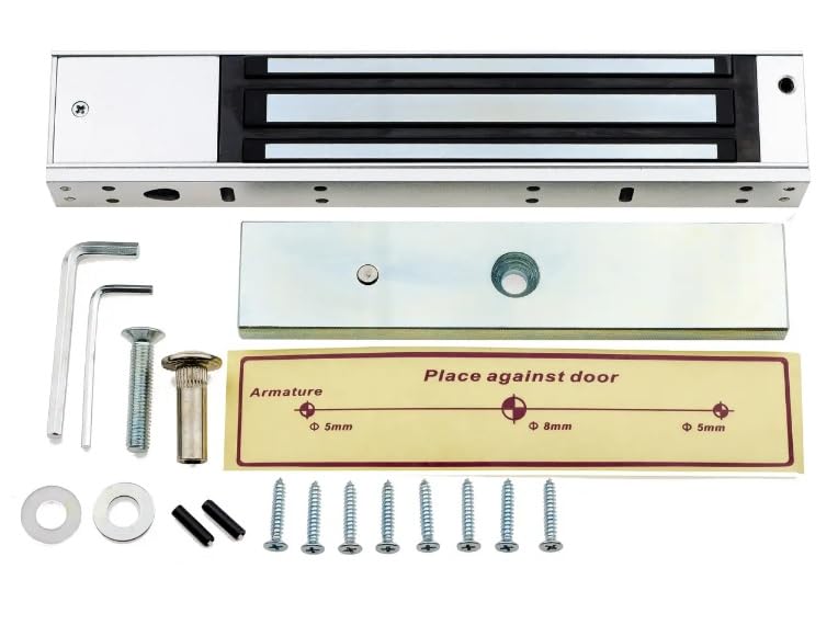 Stainless Waterproof Door Access Control System Kit, 300kg/660lbs Force Electric Magnetic Door Lock Kit with RFID Keypad/Reader Home Security System