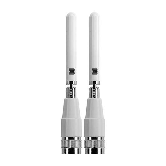 Bolton Dart WiFi Antenna 2-Pack | Monopole | Dual-Band 2.4/5.8-7.125 GHz | RP-SMA M Connector | Omnidirectional | Compact, Rotatable, Hinged Design |