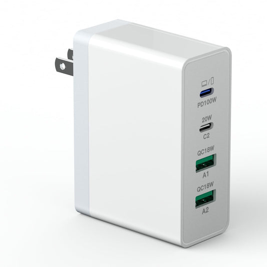 sccvee USB C Charger 140W GaN, 100W Laptop Power Adapter Fast Charger Block, 4-Port Charging Station USB C Power Adapte Compatible with MacBook