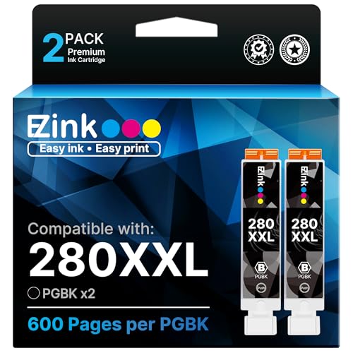 E-Z Ink tr8620a Ink Cartridges Compatible for Canon 280 PGBK 2 Pack 280 XXL