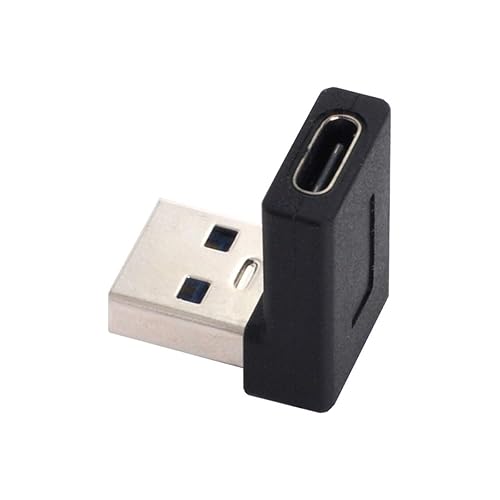 xiwai USB-C Type C Female to USB 3.0 A Male Data Adapter 90 Degree Down Angled for Laptop Desktop, Support 5Gbps Data