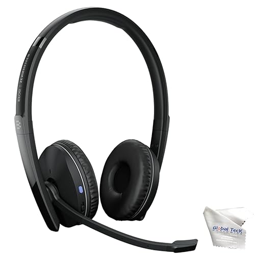 EPOS/Sennheiser 260 Stereo Bluetooth Headset - Blue Tooth Head Phones with USB Dongle, UC, Teams Certified, Connects to Deskphone, PC/Mac, Smartphone…