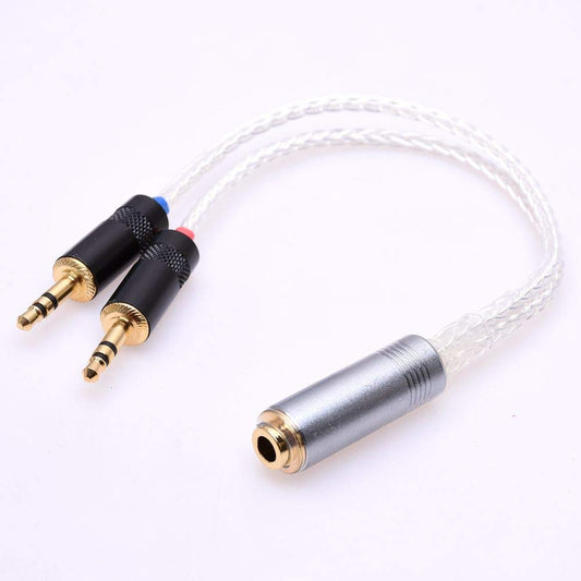 GAGACOCC 2X 3.5mm Male to 4.4MM Female Balanced 16 Cores Silver Plated Cable PHA-3 Adapter for Sony PHA-3 NW-WM1Z 1A MDR-Z1R PHA-2A