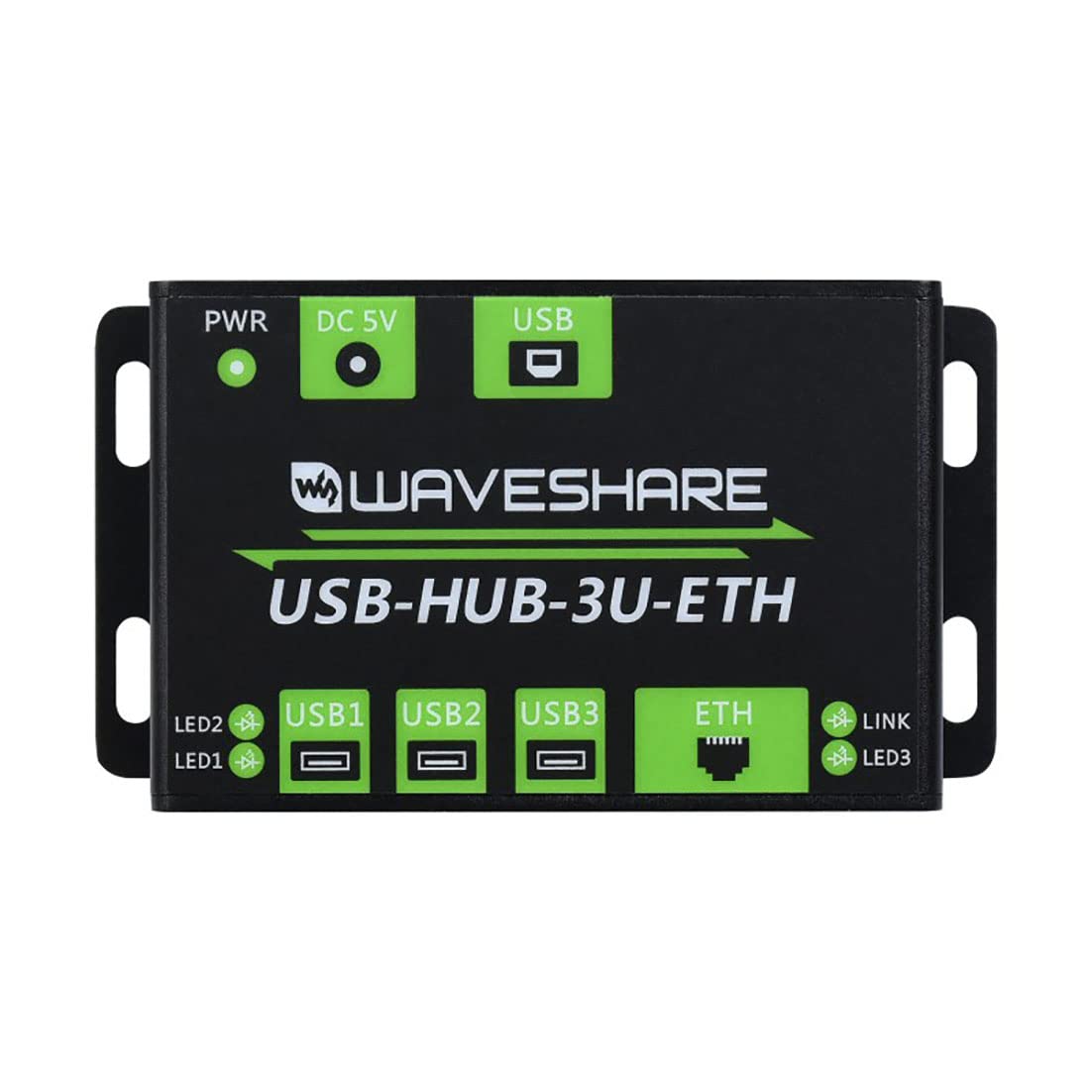 Coolwell Industrial Grade Multifunctio USB HUB,3X USB 2.0 Ports Extended, 100M Ethernet Port, Multiple OS Support, Plug & Play