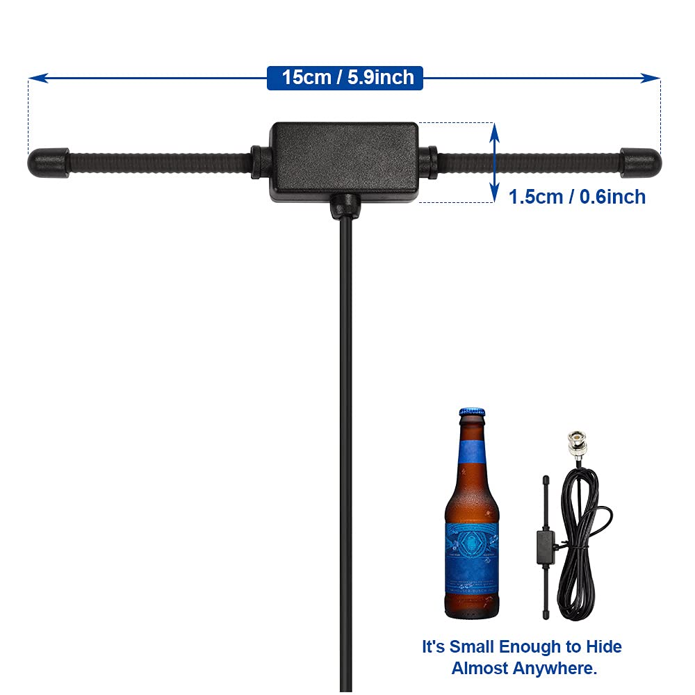 Bingfu VHF UHF Car Truck Police Scanner Adhesive Mount Antenna Vehicle Mobile Ham Amateur Radio BNC Male Dipole Antenna Compatible with Uniden Bearcat