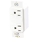 Eaton Surge Duplex 15A 125V Receptacle with Audible Alarm Without Wallplate, White