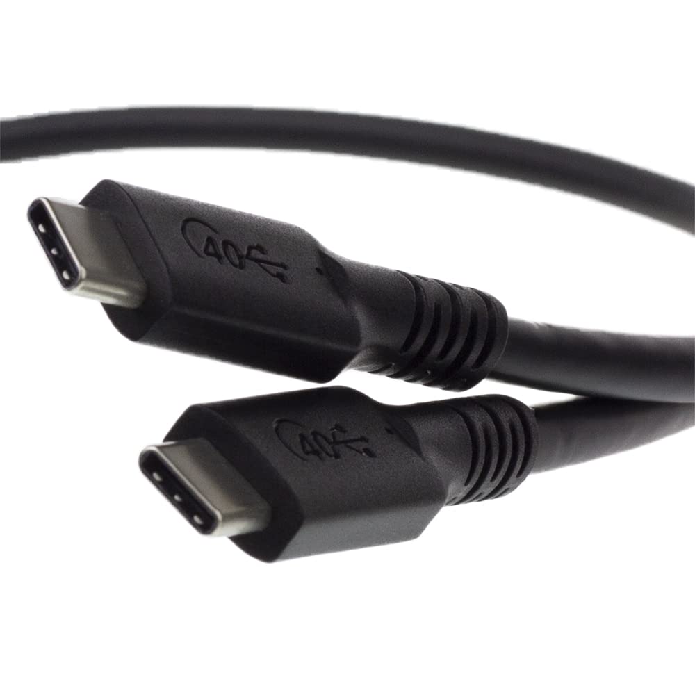 CableWholesale USB4 40Gbps 100 watt Fast Charging Cable, USB Type C Male to Male, Thunderbolt 3 Compatible, PVC Jacket, Black, 3 Feet