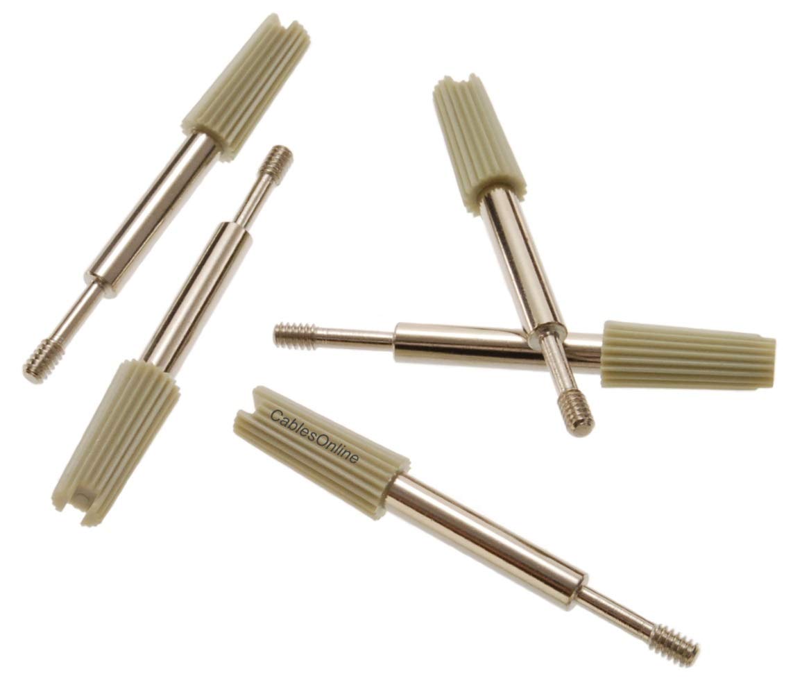 CablesOnline 25-Pack Plastic Metal Thumb Screws #4-40 UNC for Parallel/Serial DB9/DB25/VGA Connectors, SCR-T01-25