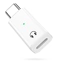 MoKo Lightning to USB-C Audio Adapter - Not for Microphones/Charging/Data Transfer, USB C Male to Female Lightning Headphone Earphone Adapter