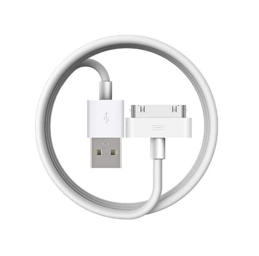 Apple MFi Certified 30-Pin to USB Cable for iPhone 4/4S, iPad 1/2/3, iPod Classic/Touch/Nano Charging & Sync