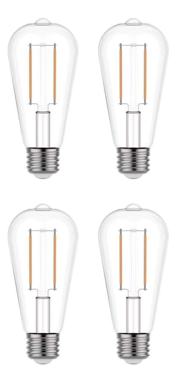 Vintage Edison-Style LED Bulbs, 60W Equivalent, Daylight (4-Pack) by GE