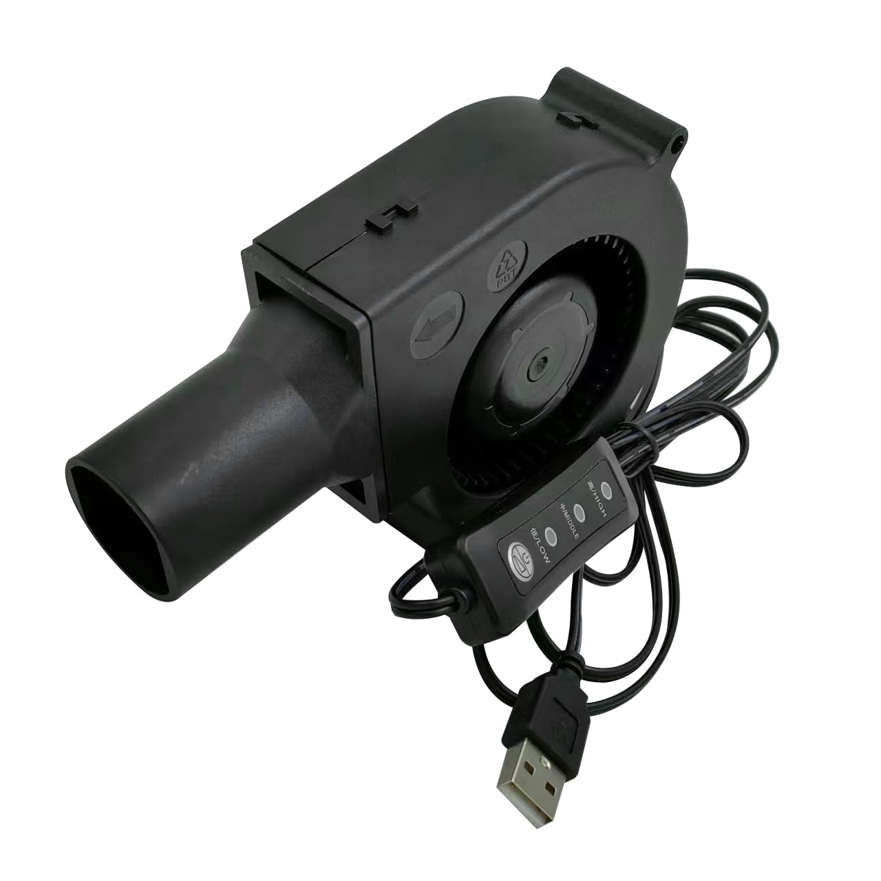 HVVH Portable Dual Ball 5V USB 3500RPM 35CFM Multifunctional Variable Speed DIY Air Mover Blower USB Cooling Fan for DIY Computer Case, Mining Server